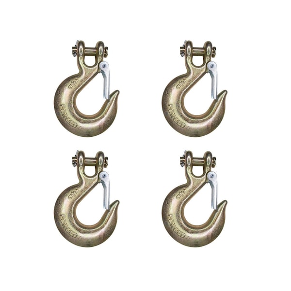 Tie 4 Safe G70 3/8" Clevis Slip Hook Flatbed Truck Trailer Transport Tow Chain Hook, 4PK FH407-38-4 - main